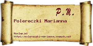 Polereczki Marianna névjegykártya